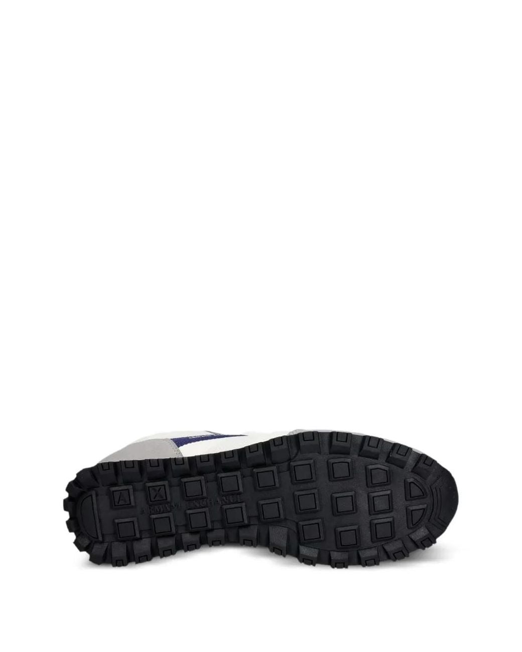ARMANI EXCHANGE White Logo-Print Low-Top Sneakers for men