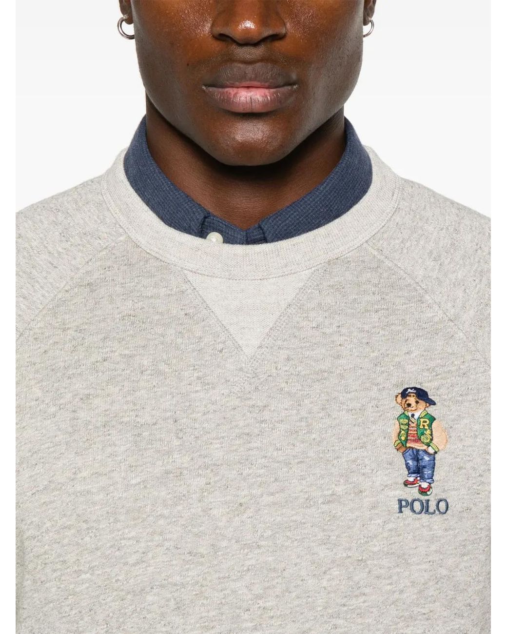 Polo Ralph Lauren White Polo-Bear-Motif Sweatshirt for men