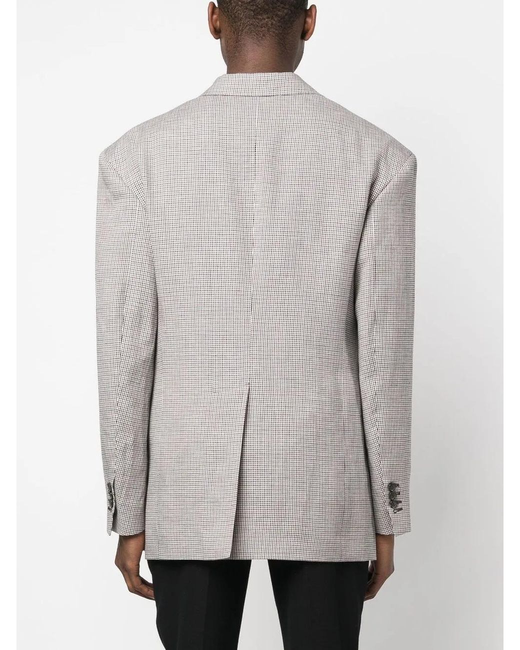 DSquared² Gray Single-Breasted Checked Jacket for men