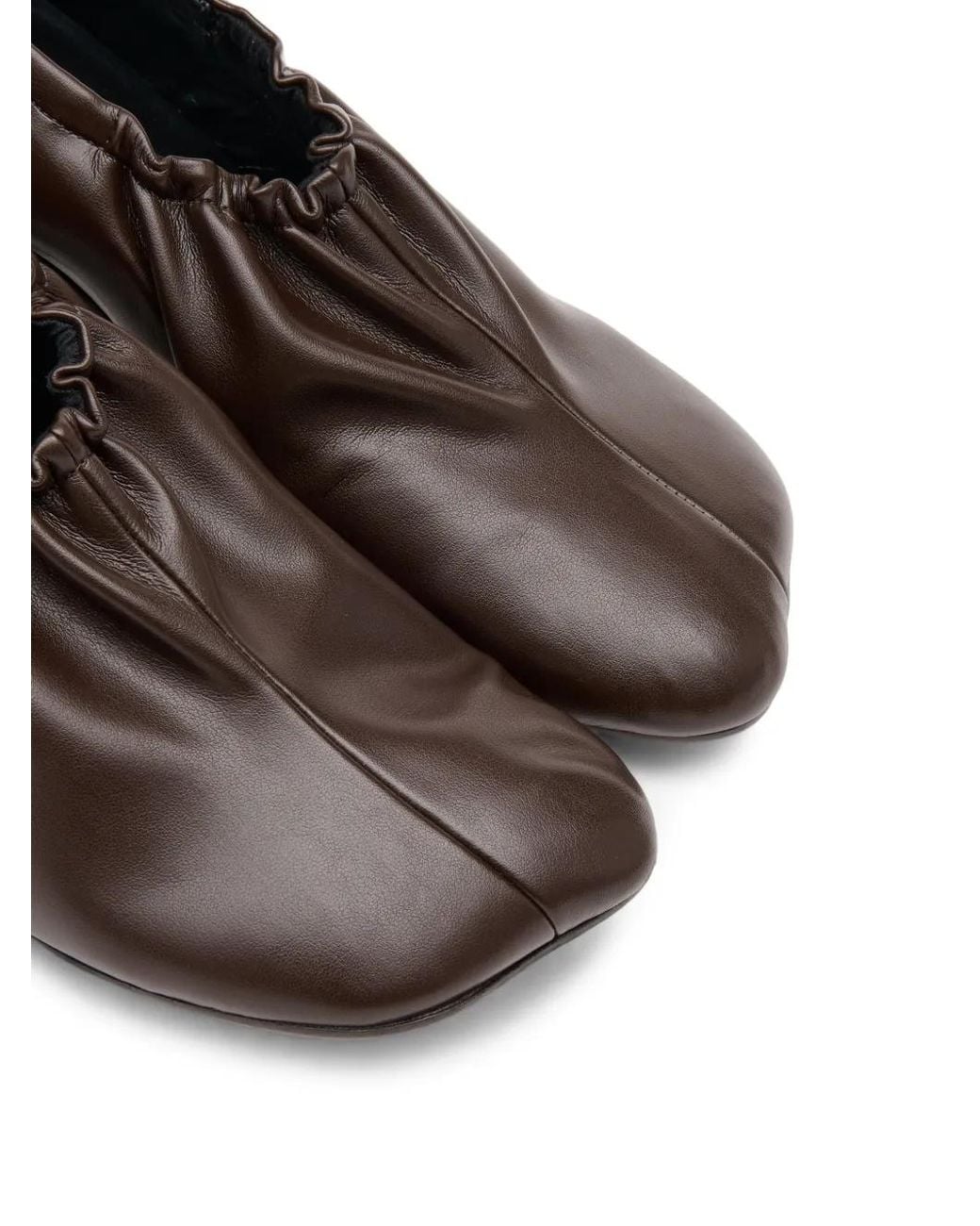 MM6 by Maison Margiela Brown Elasticated Anatomic Pumps
