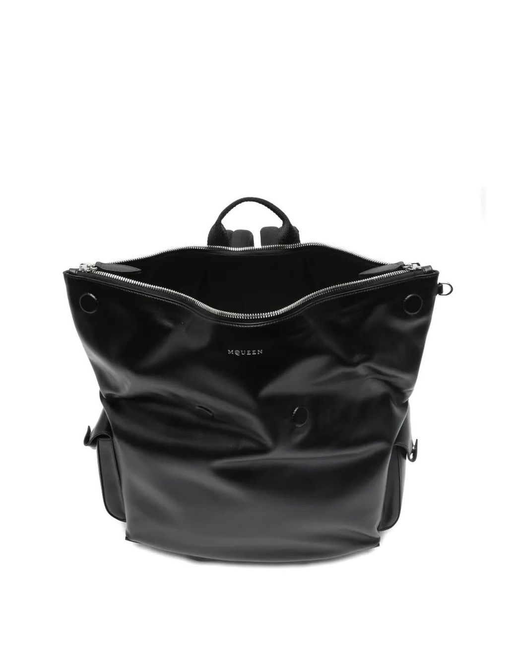 メンズ McQueen レザー バックパック Black
