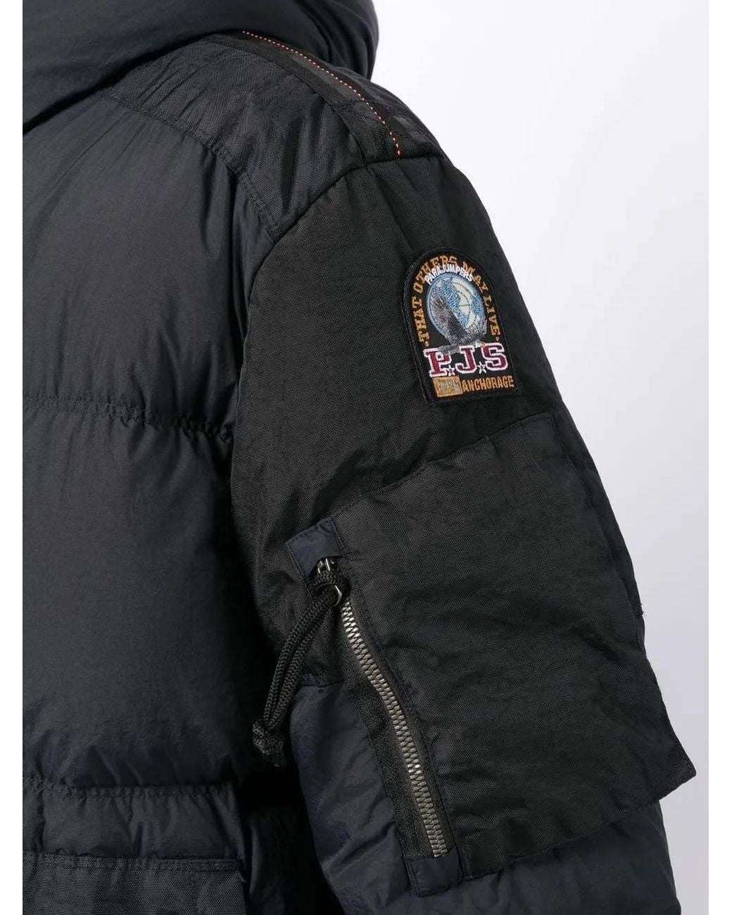 Parajumpers Blue Two-Tone Hooded Padded Jacket for men