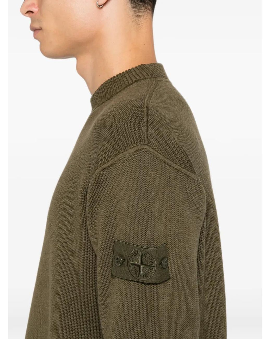 Stone Island Green 5100063 Cotton Cashmere Ghost Sweater for men