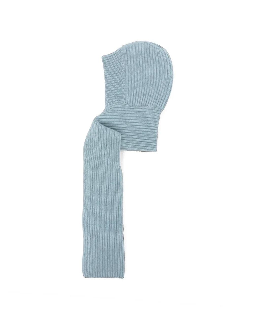 Liska Blue Hilde Ribbed-Knit Balaclava