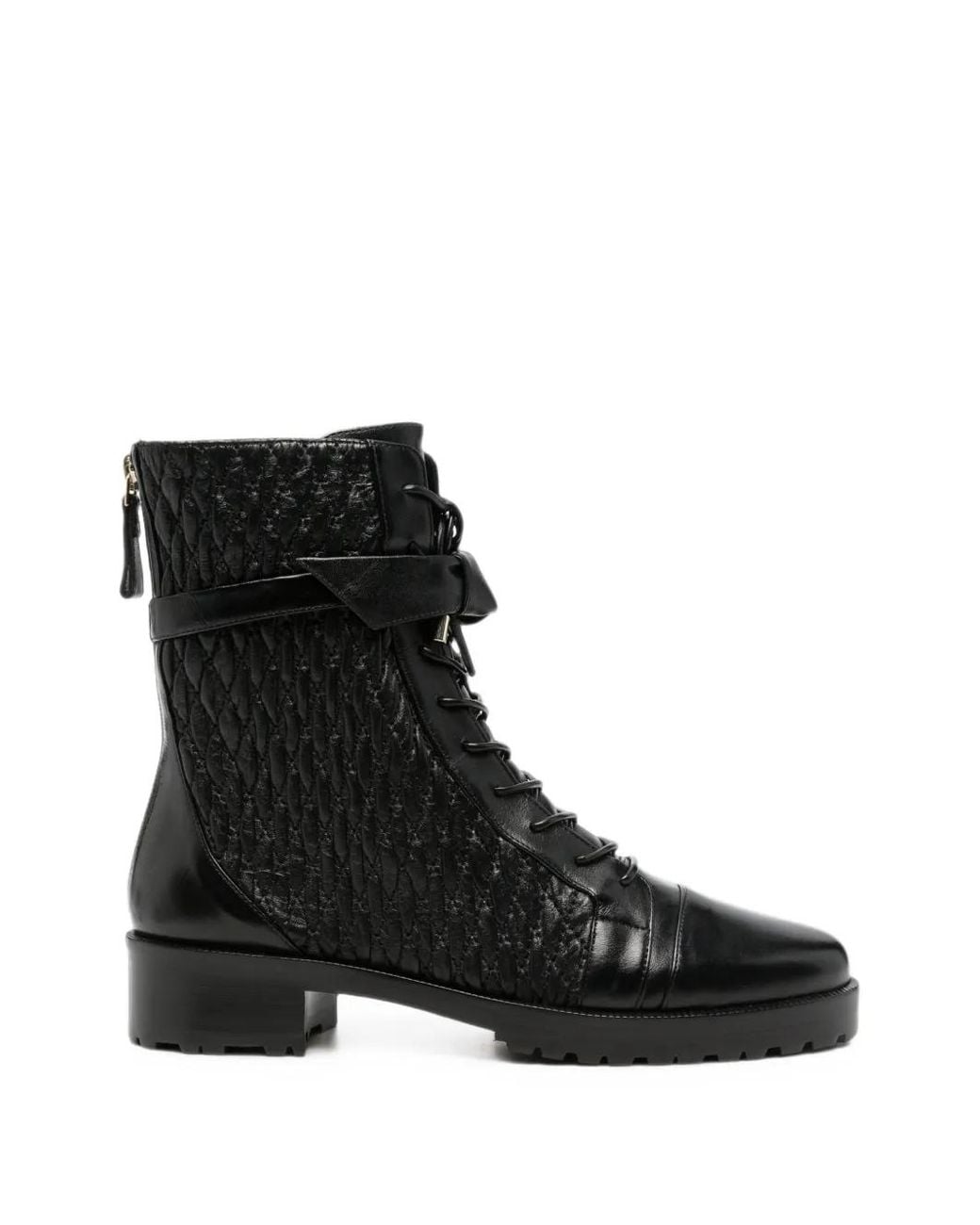Alexandre Birman Black Clarita Quilted Combat Boots