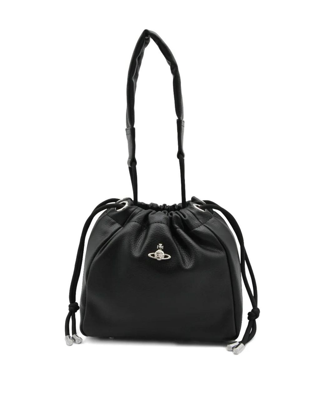 Vivienne Westwood Logo-Plaque Bucket Bag in Black | Lyst