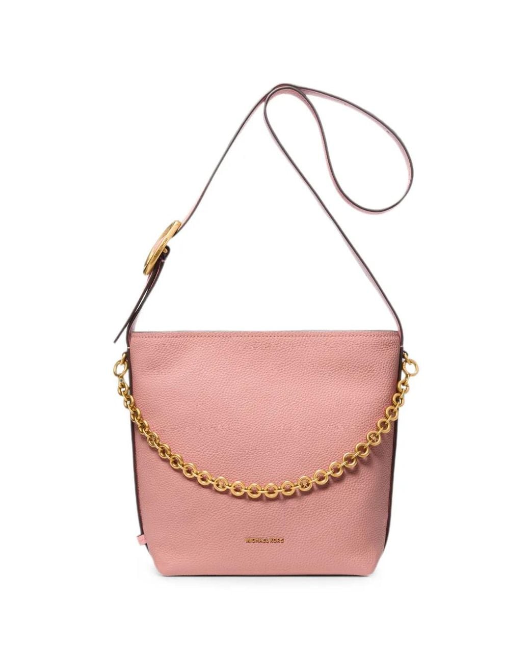 MICHAEL Michael Kors Pink Nolita Small Pebbled-Leather Bucket Tote Bag