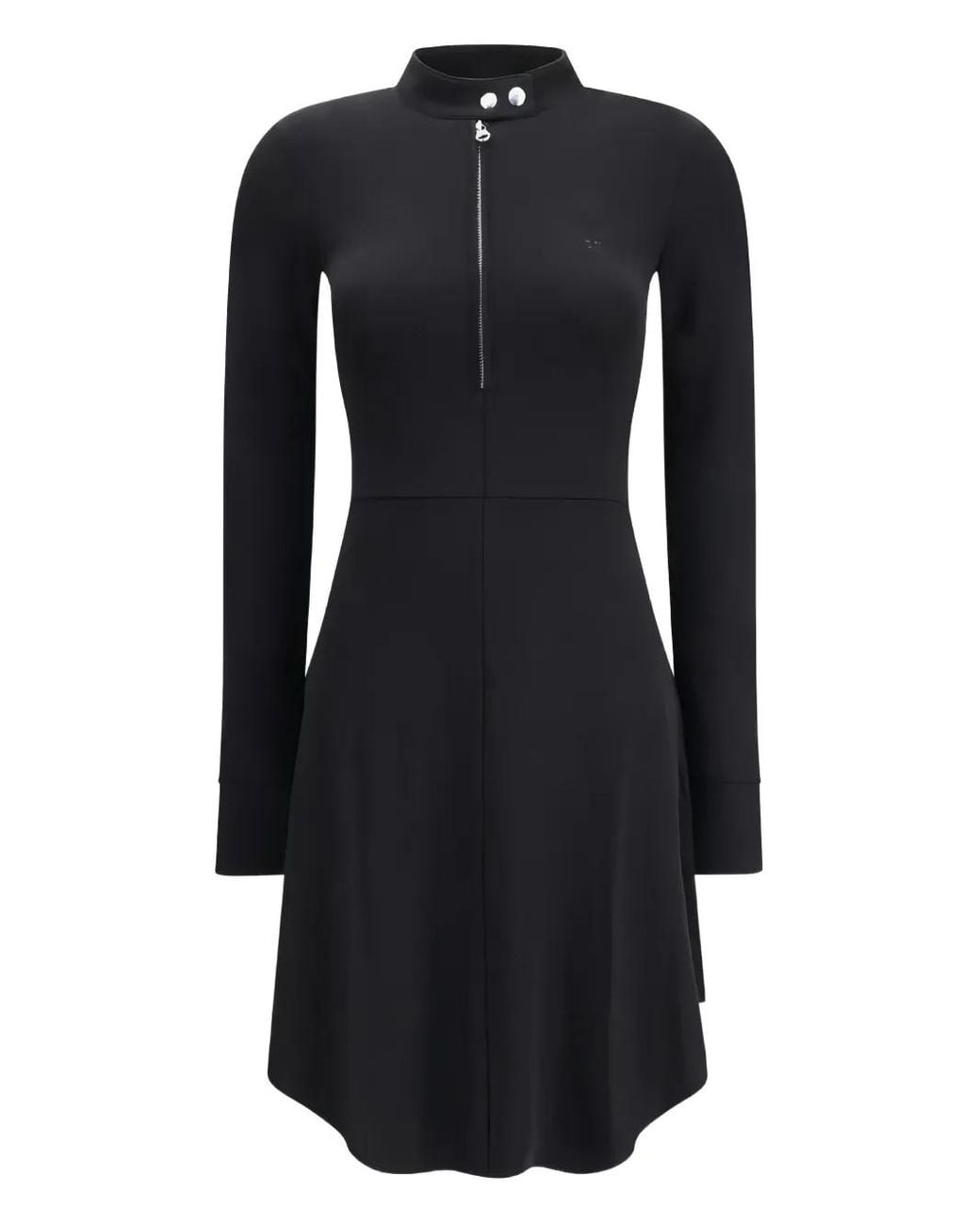 Courreges Black Zip-Fastening Mini Dress