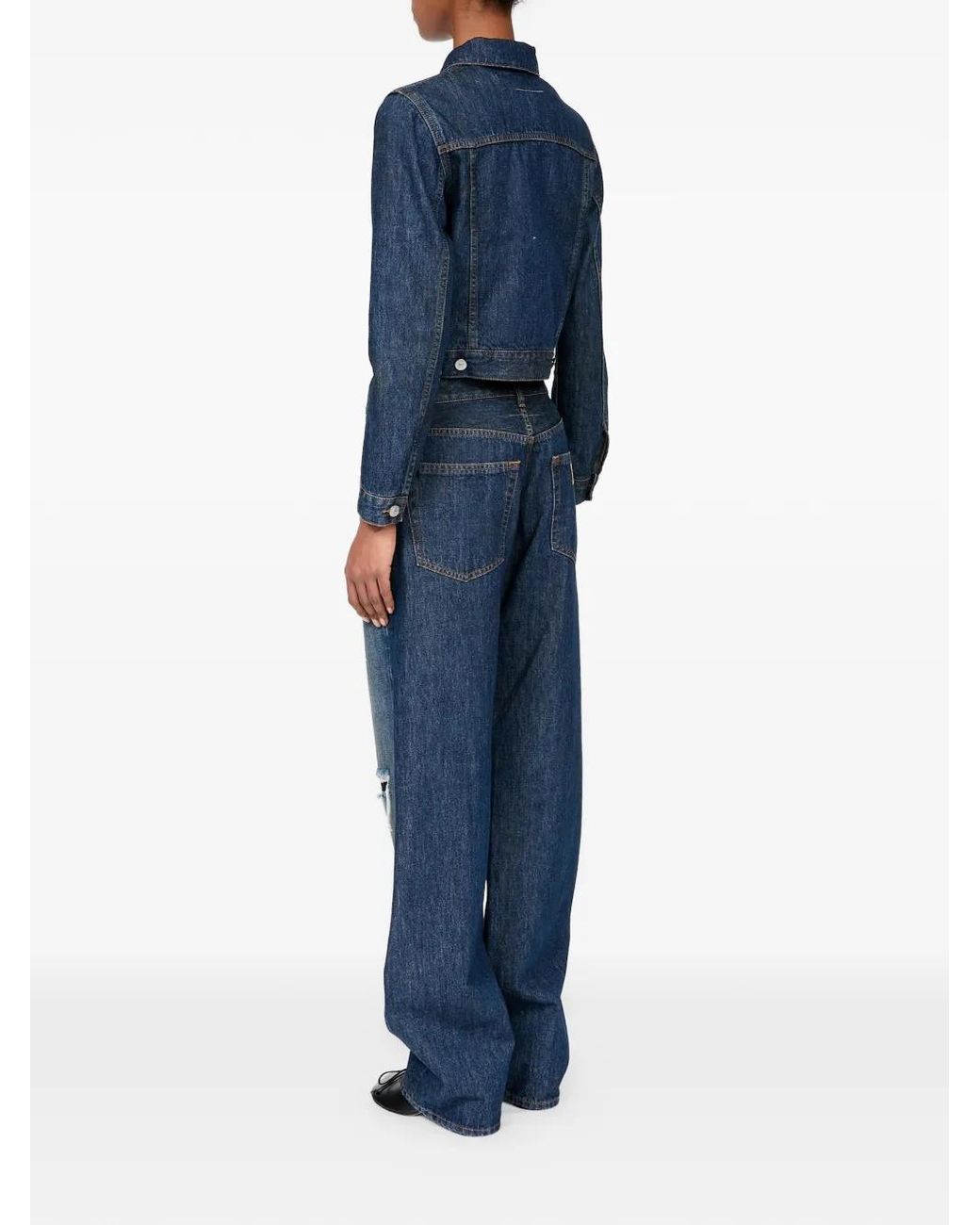 MM6 by Maison Margiela Blue Veste Courte En Jean
