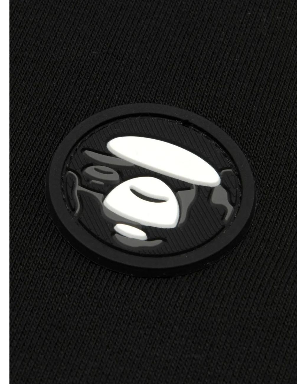 Aape By A Bathing Ape Black Aapenow Moonface Zip-Up Hoodie for men