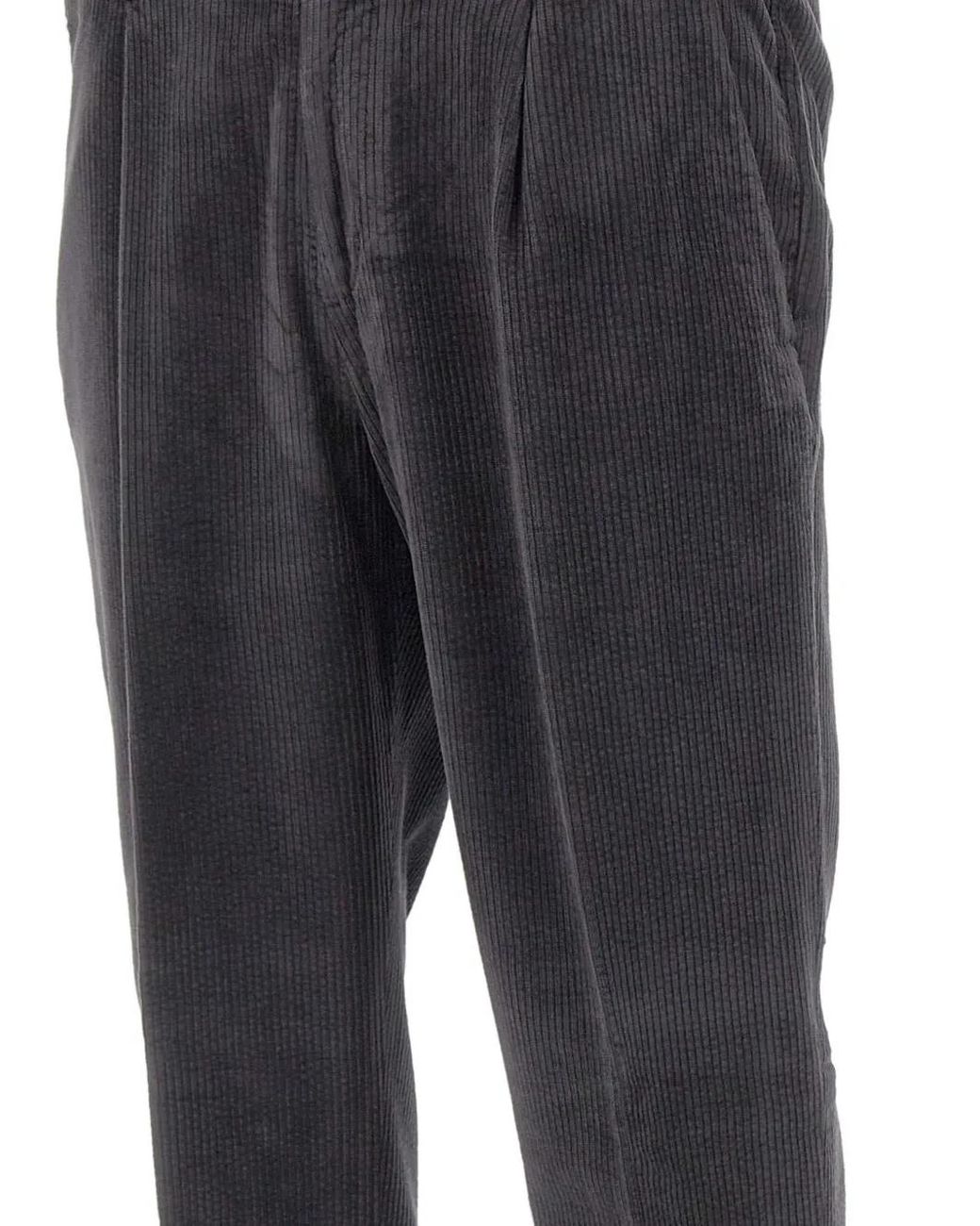 Devore Gray Corduroy Trousers for men