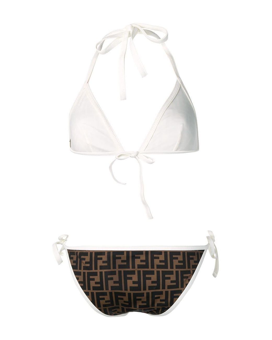fendi bikini white trim