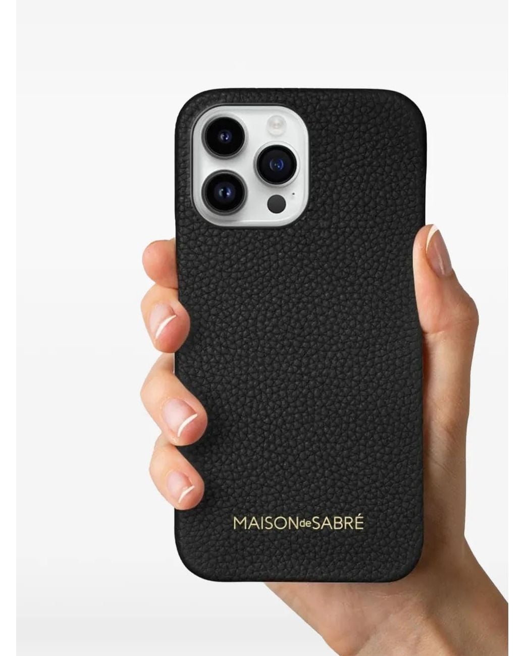 Maison De Sabre Black Leather Iphone 15 Pro Case