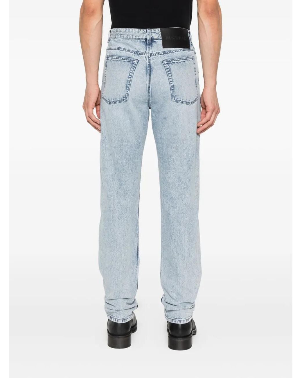 Jil Sander Jeans Met Logopatch in het Blue voor heren