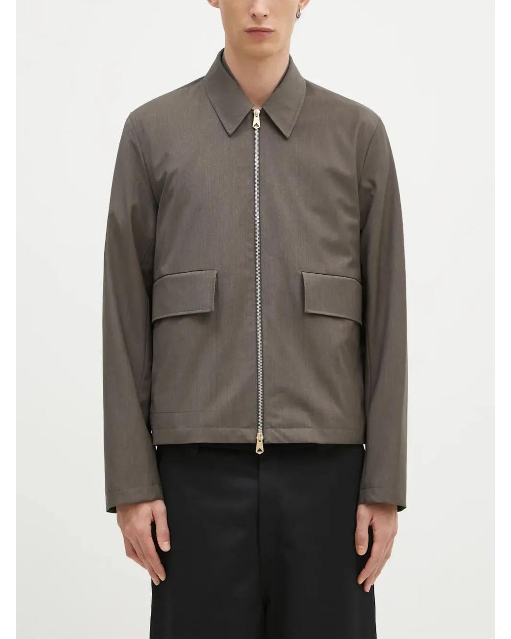 Giacca-Camicia Con Zip E Tasca di Paul Smith in Gray da Uomo
