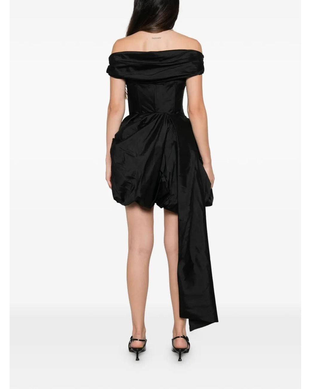 Staud Black Fabianne Mini Dress