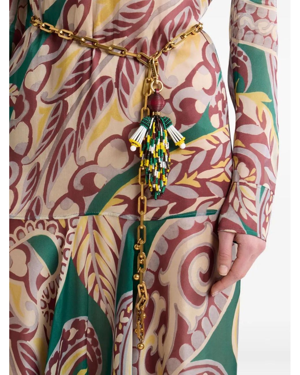 Etro White Charm With And Fringing