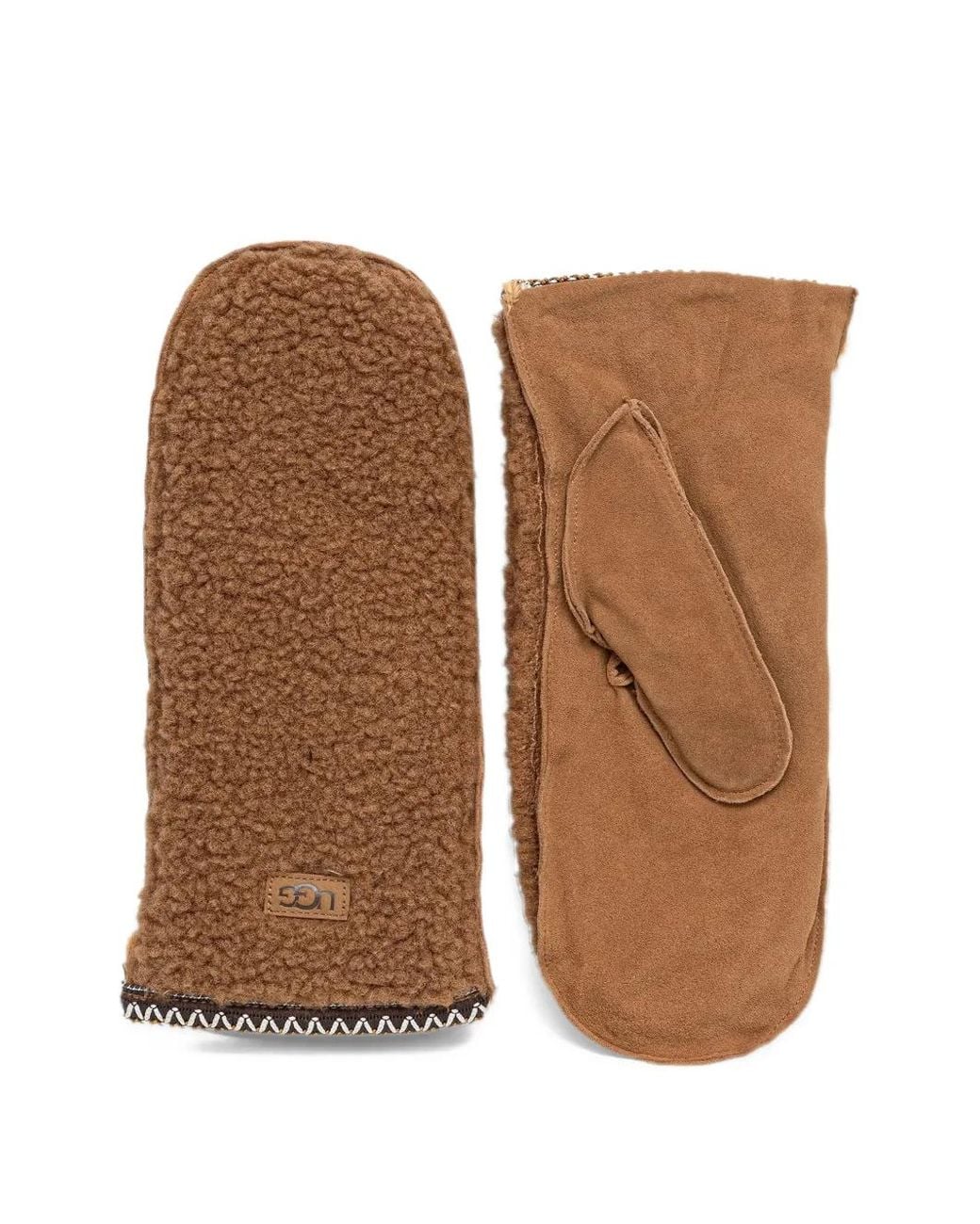 Ugg Brown Braid Mitten