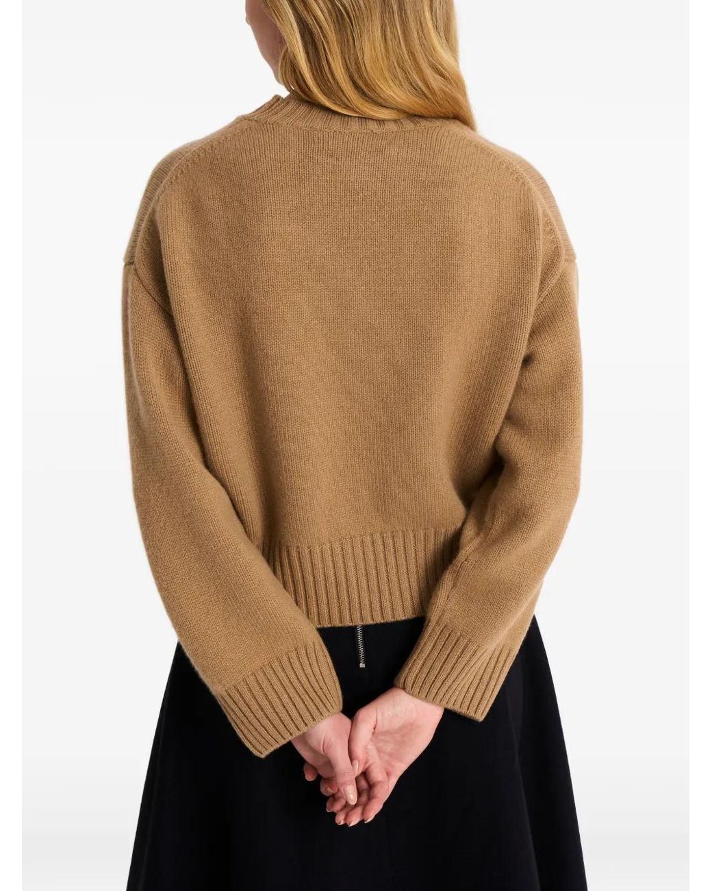 Pringle of Scotland Natural Crew-Neck Cashmere Sweater