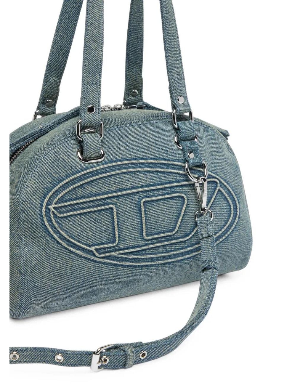 DIESEL Blue Sac Porté Épaule 1Dr En Jean À Logo Oval D