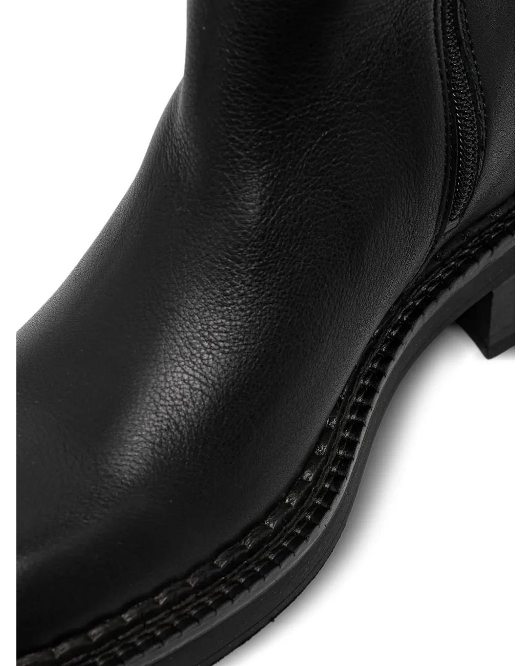 COPENHAGEN Black Zip-Fastening Knee-High Boots