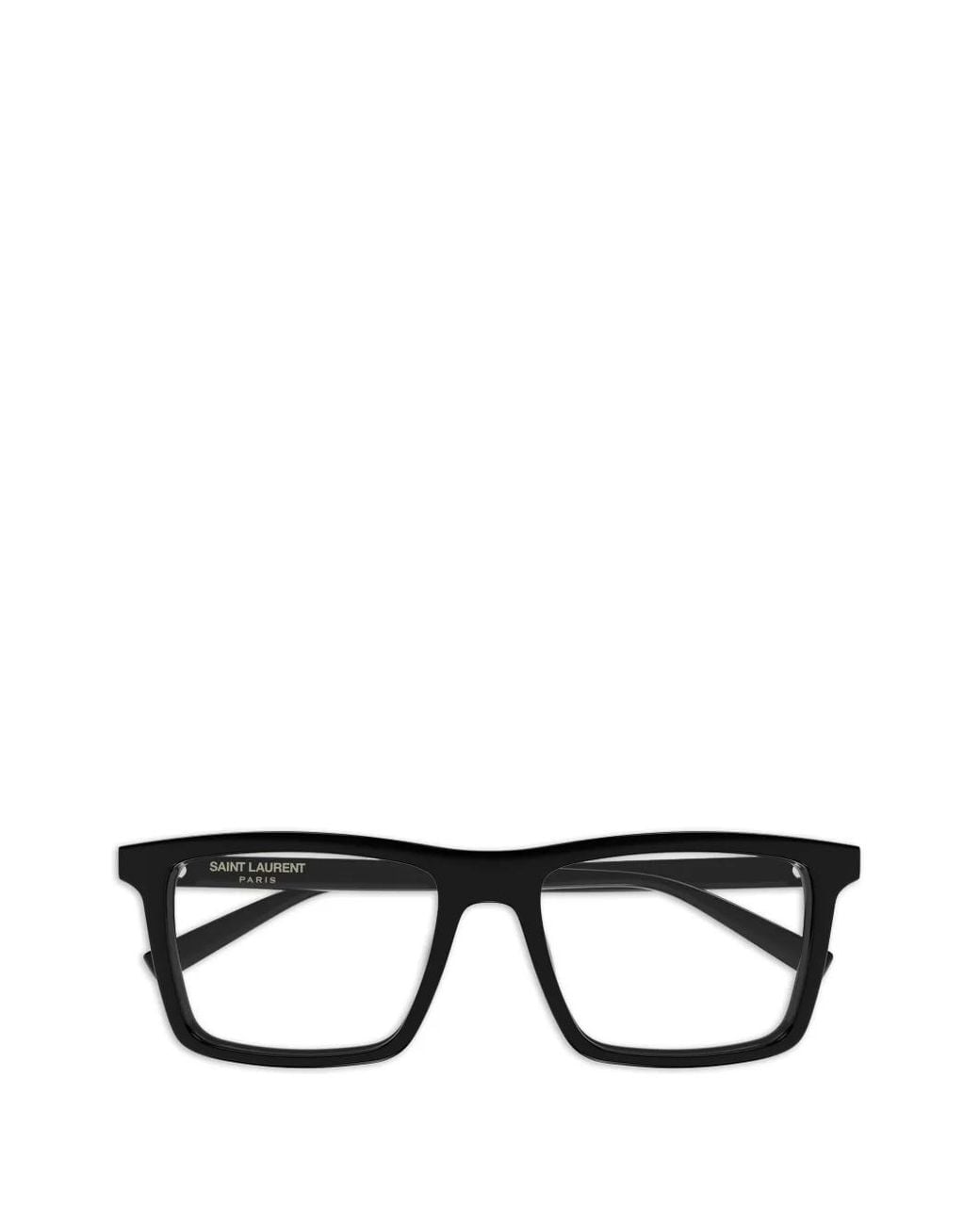 Saint Laurent Black Rectangle-Frame Glasses for men