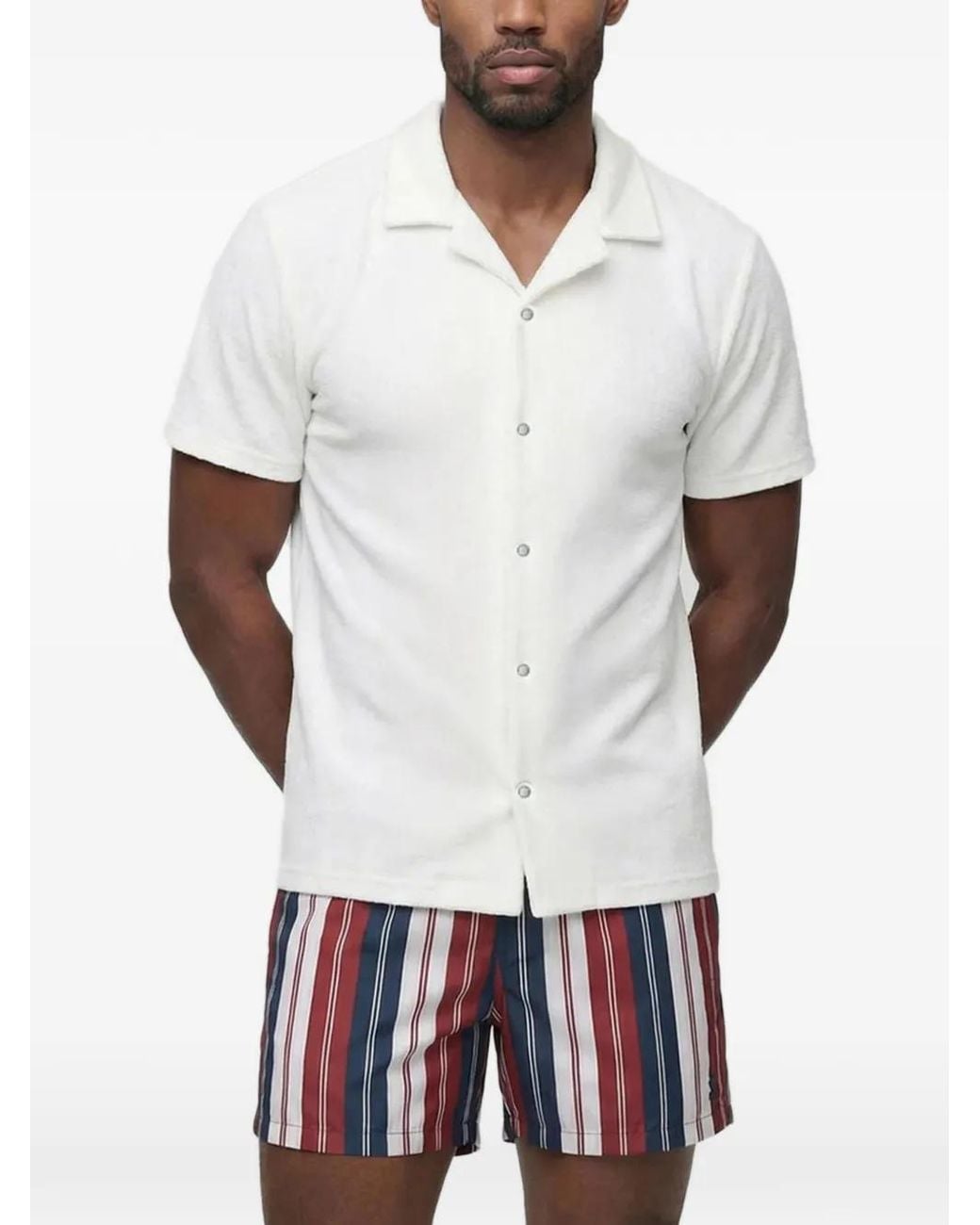 Ron Dorff White Buttoned Shirt for men