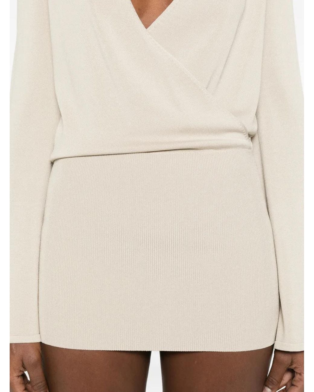 AYA MUSE Vネック フレアドレス Natural