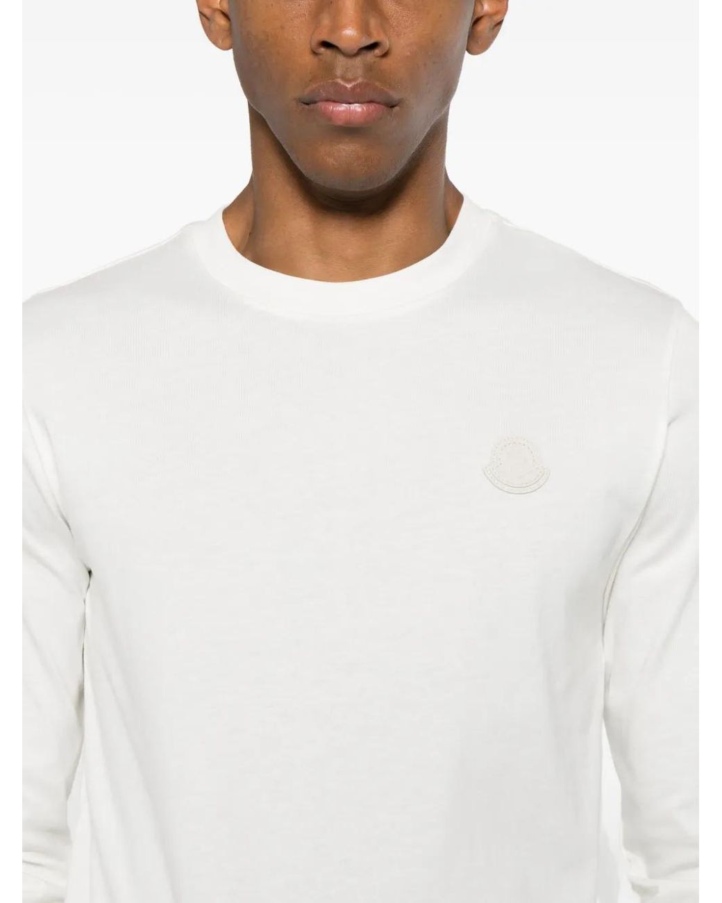 Moncler White Long-Sleeve T-Shirt for men
