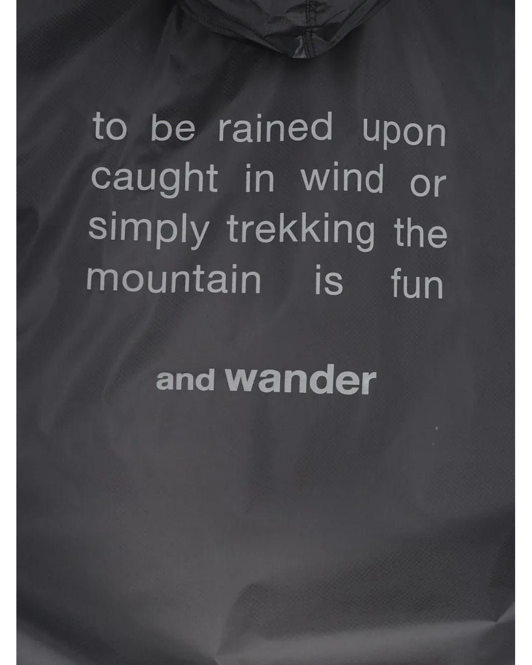 And Wander Blue Waterproof Ripstop Hooded Poncho for men