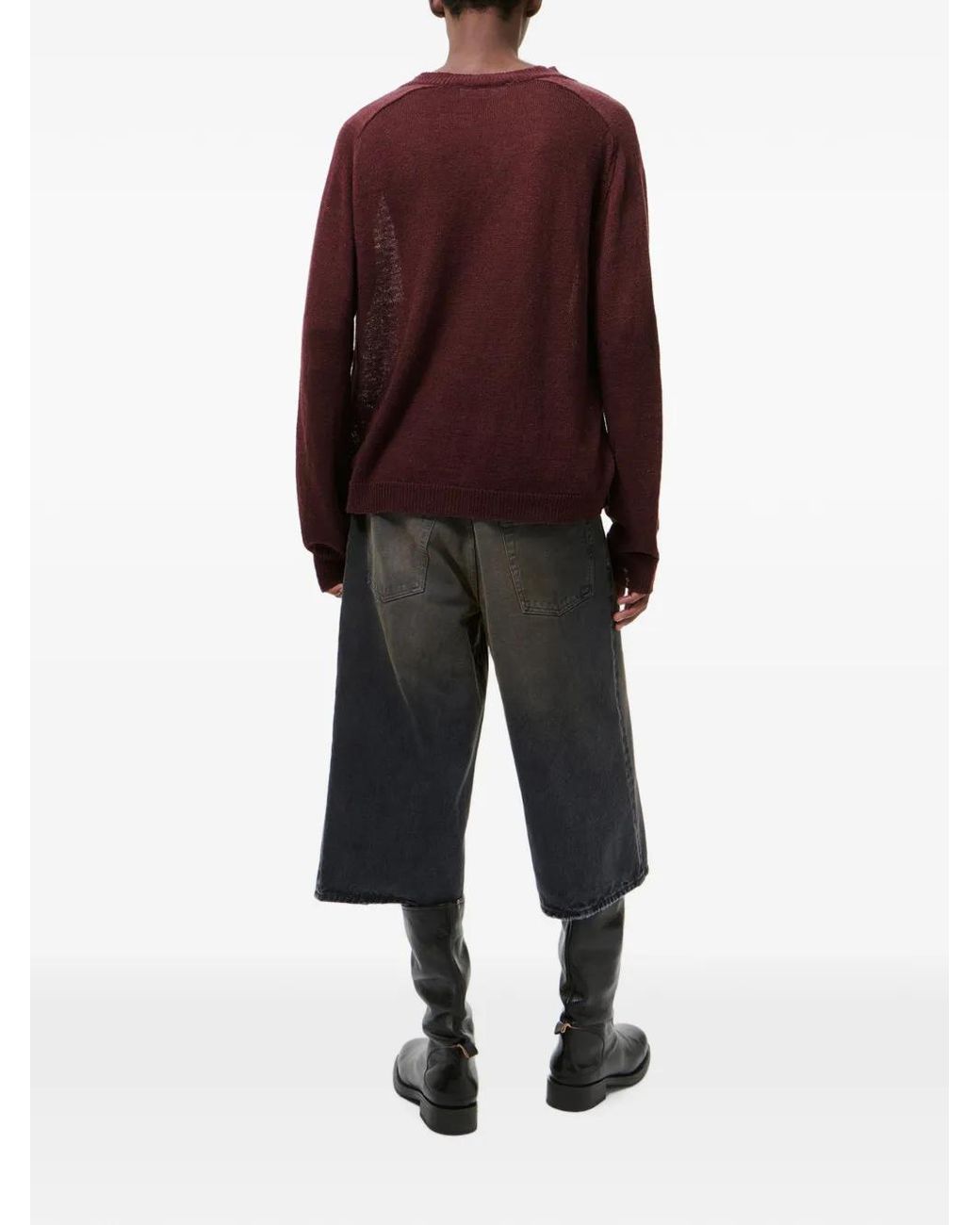 Our Legacy Purple Rue V-Neck Sweater for men