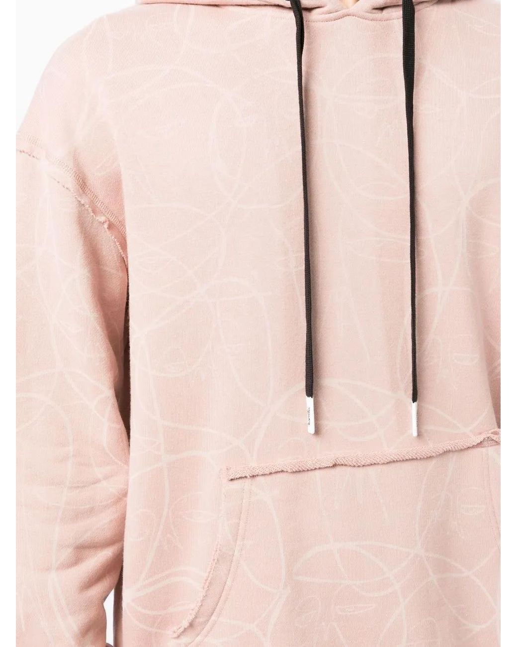 Haculla Pink Laser Drawstring Hoodie for men