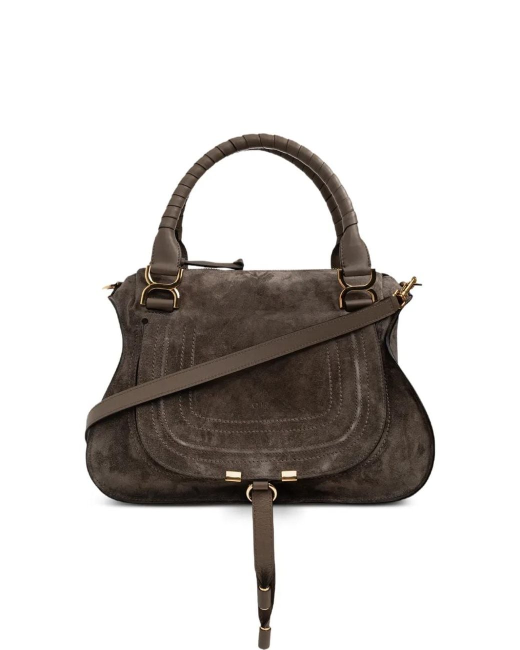 Chloé Brown Marcie M Suede Tote Bag