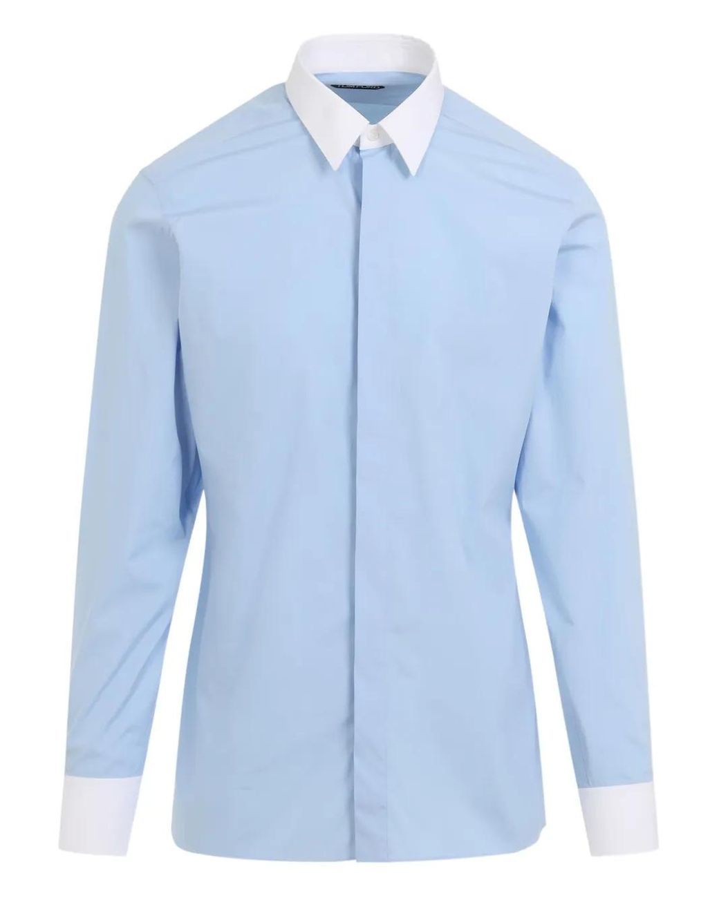 Tom Ford Blue Contrast-Trims Shirt for men