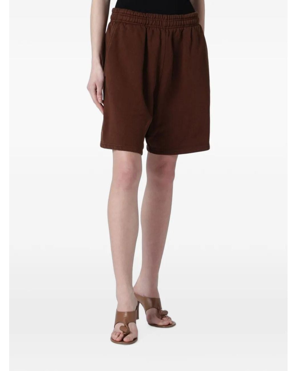 Entire studios Brown Elasticated Cotton Shorts