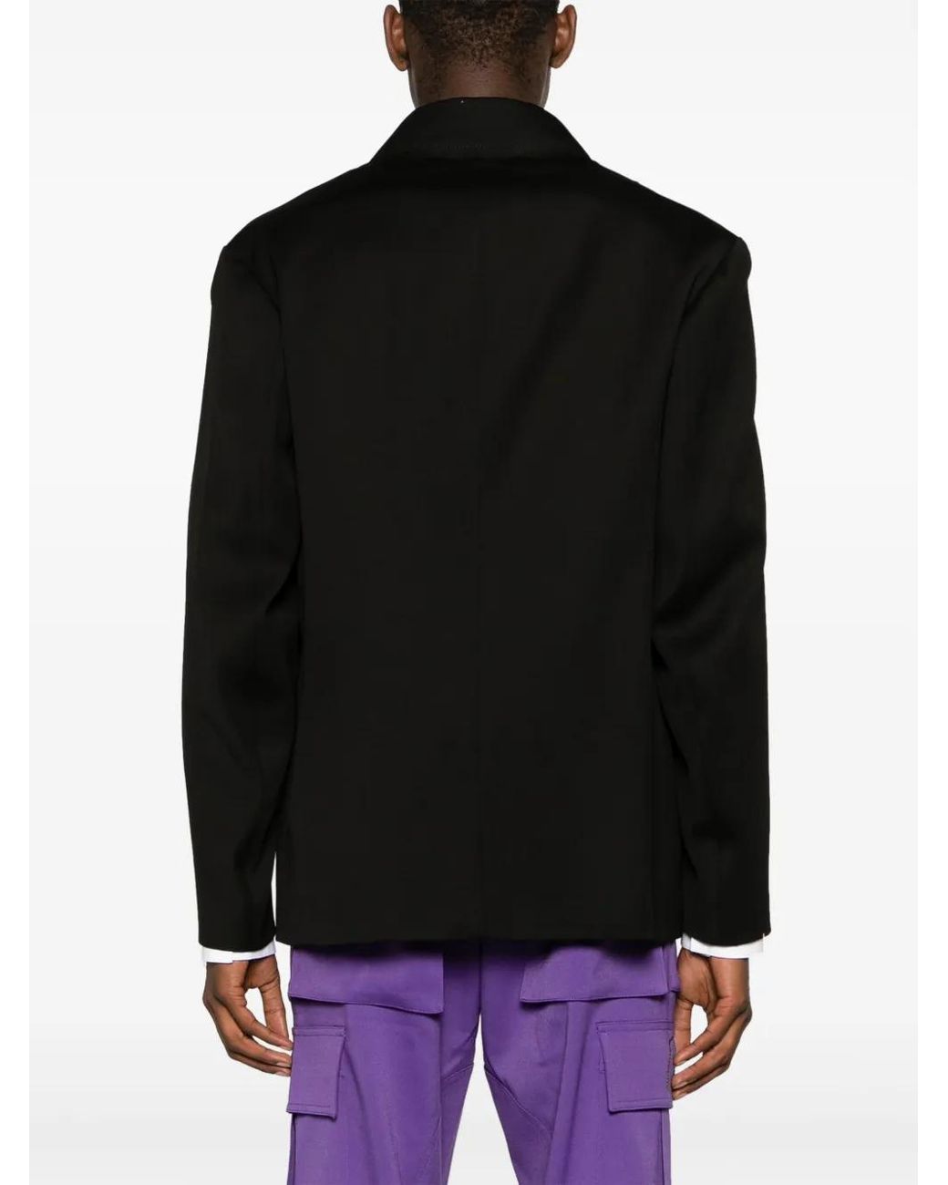 NAMACHEKO Black Beche Single-Breasted Blazer for men