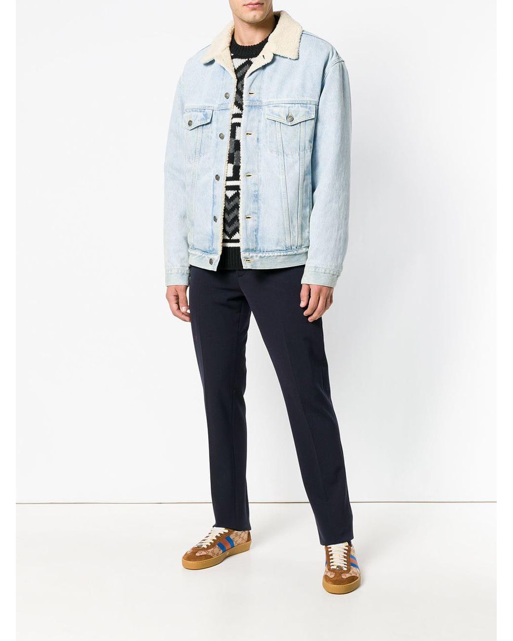 Gucci 'Paramount' Jeansjacke in Blau für Herren | Lyst DE