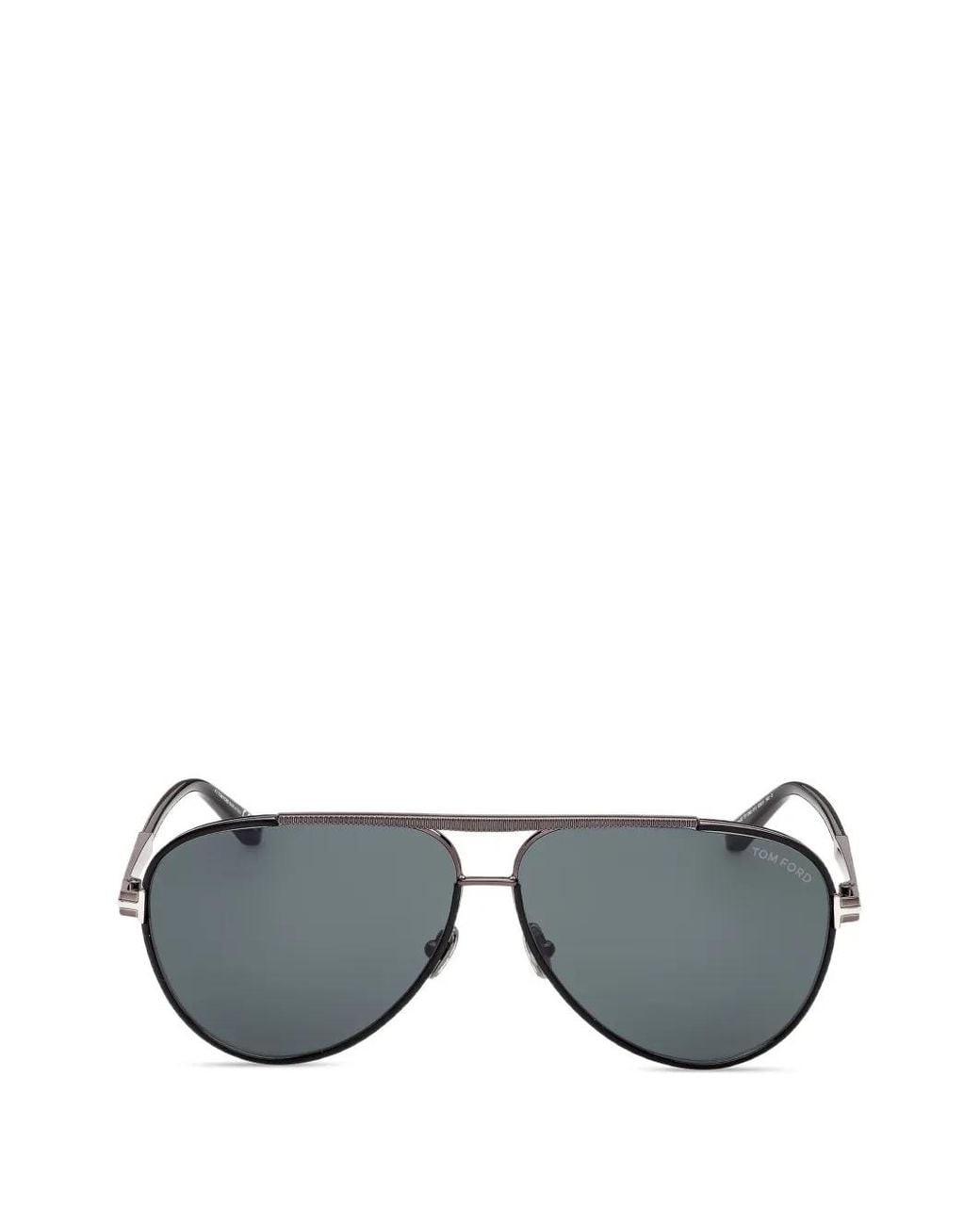 Tom Ford Gray Pilot Metal Sunglasses for men