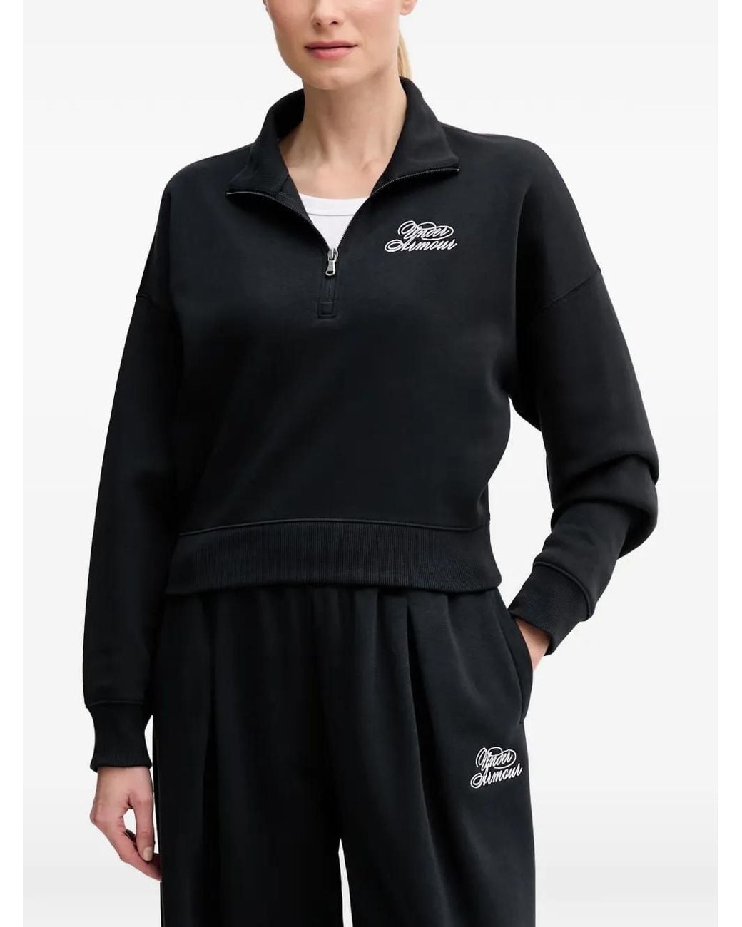 Under Armour Black Rival Script Fleece Sweatshirt