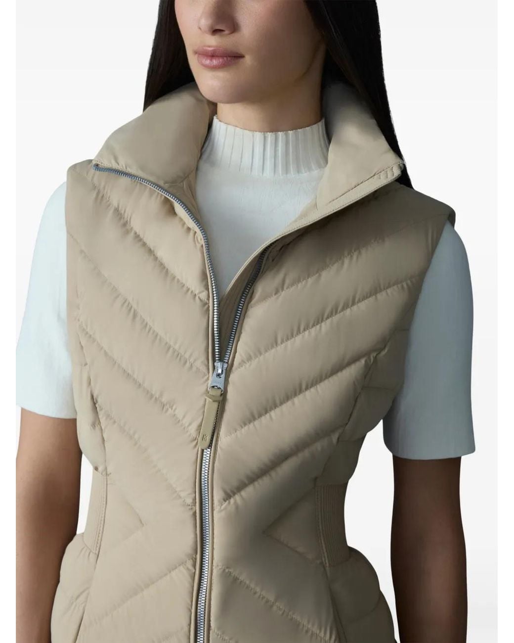 Mackage Natural Gilet Matelassé Hoshi À Capuche