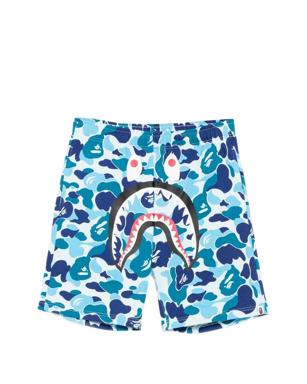 A Bathing Ape Blue Shark Abc Camo Shorts for men