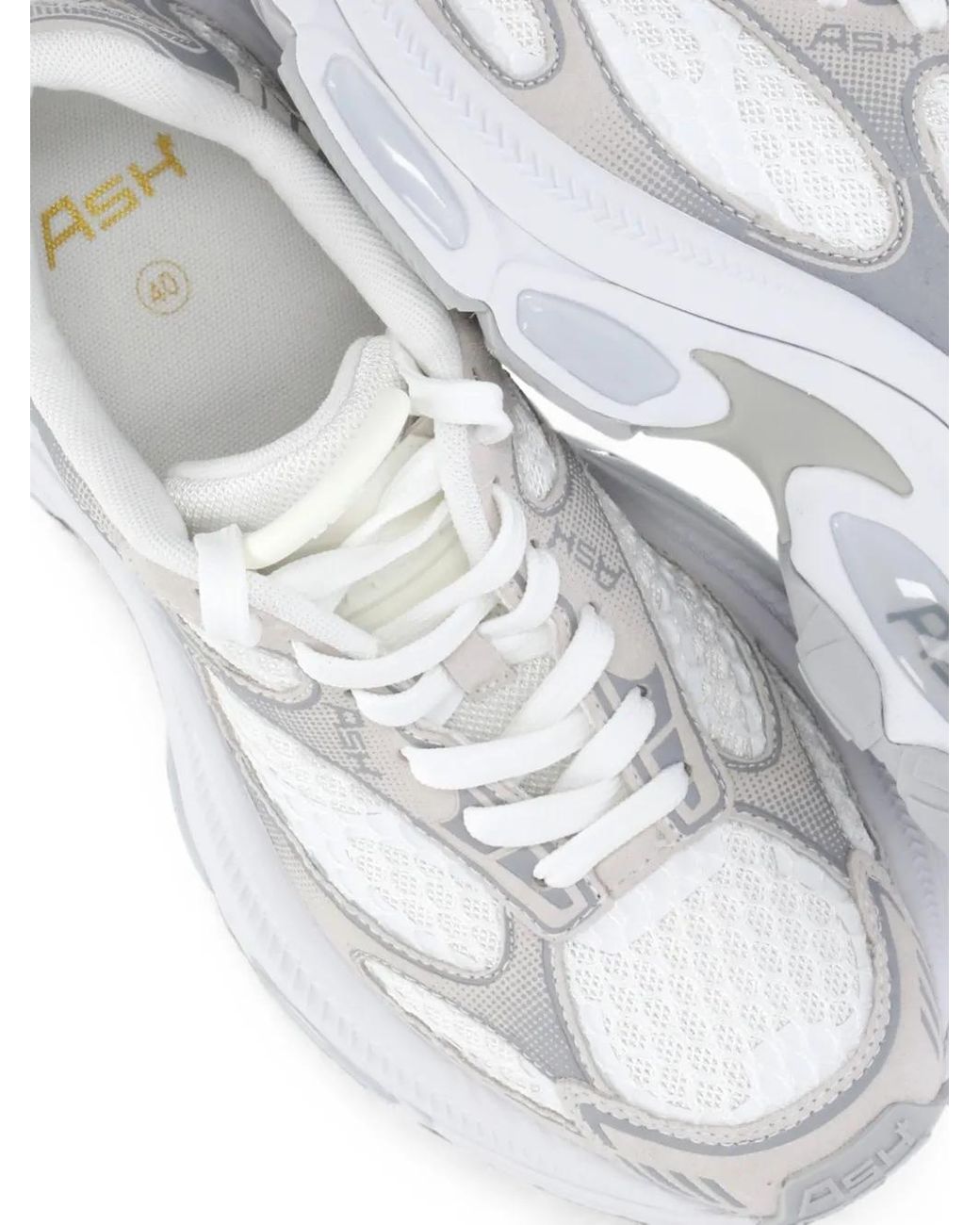 Ash White Dragon Sneakers Mit Einsätzen
