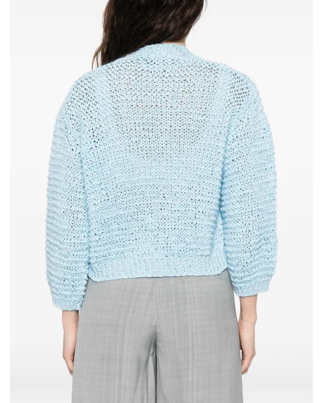 Forte_forte Blue Open-Front Cardigan