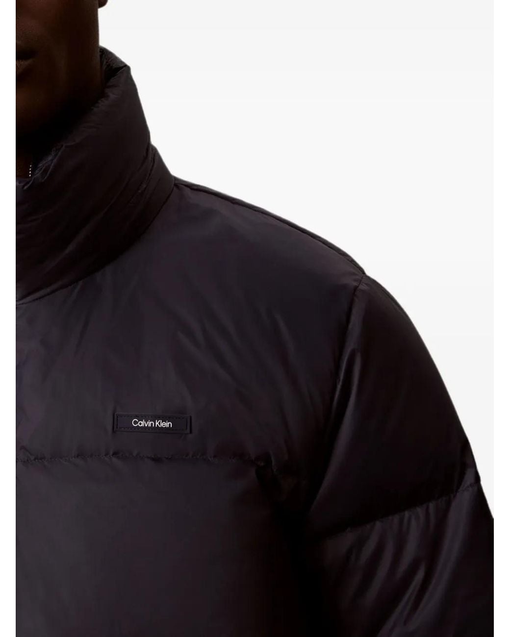 Calvin Klein Blue Hooded Padded Jacket for men