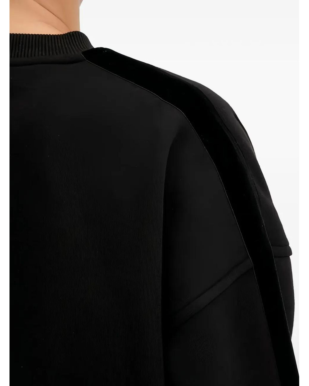 Guess Black Velvet Panel Sweatshirt