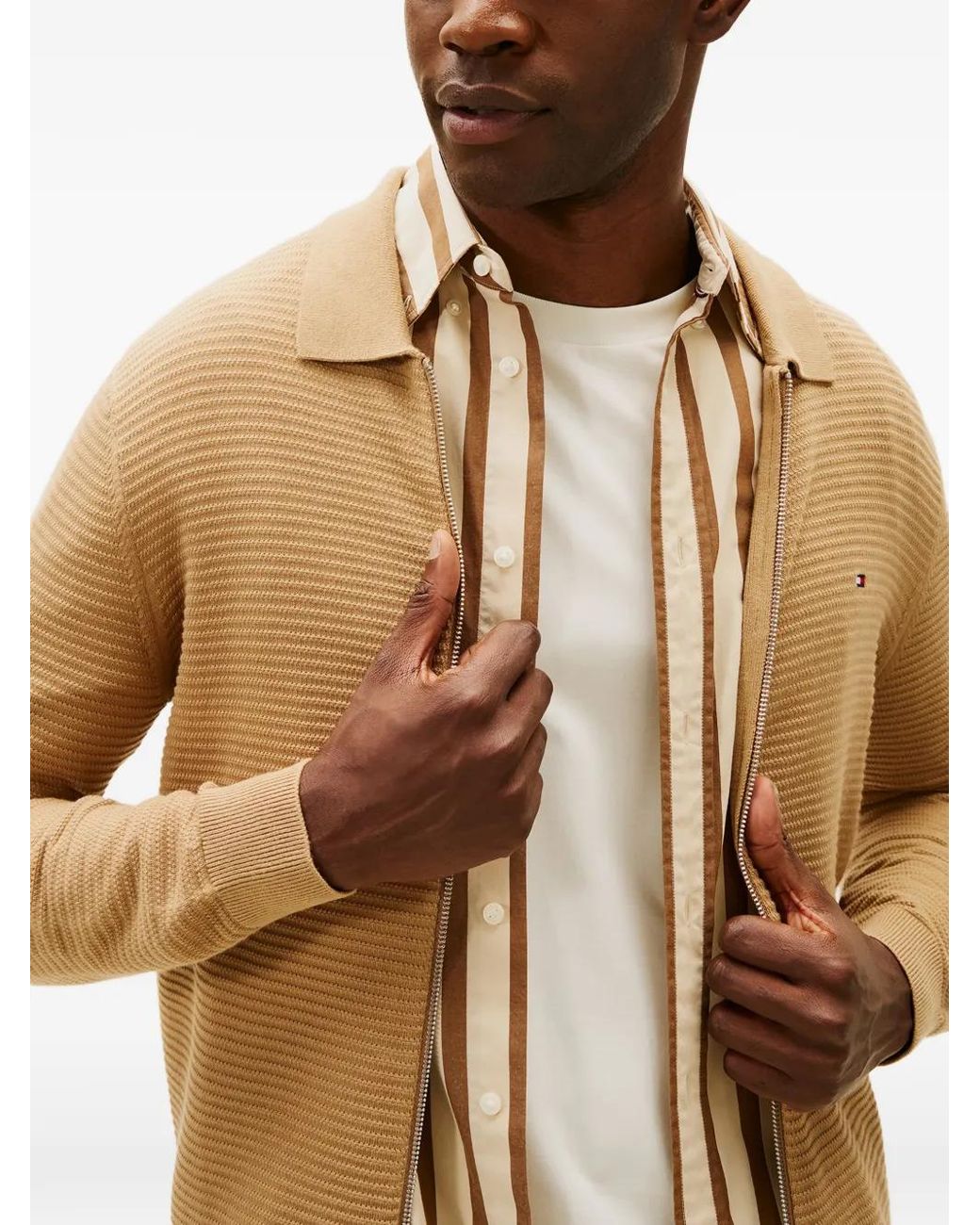 Tommy Hilfiger Natural Veste À Fermeture Zippée for men