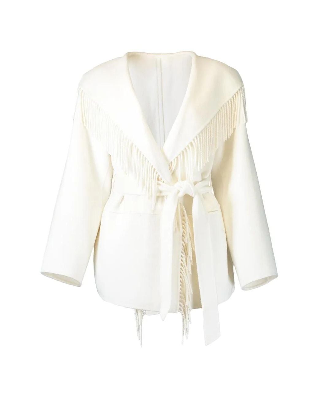 Jonathan Simkhai White Rowen Fringe Jacket