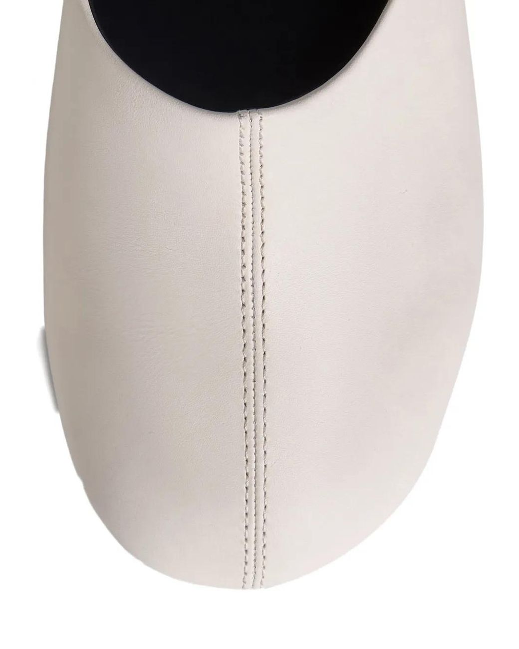 12 STOREEZ White 70Mm Leather Pumps