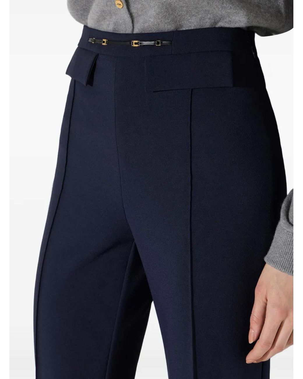 Elisabetta Franchi Blue Trousers