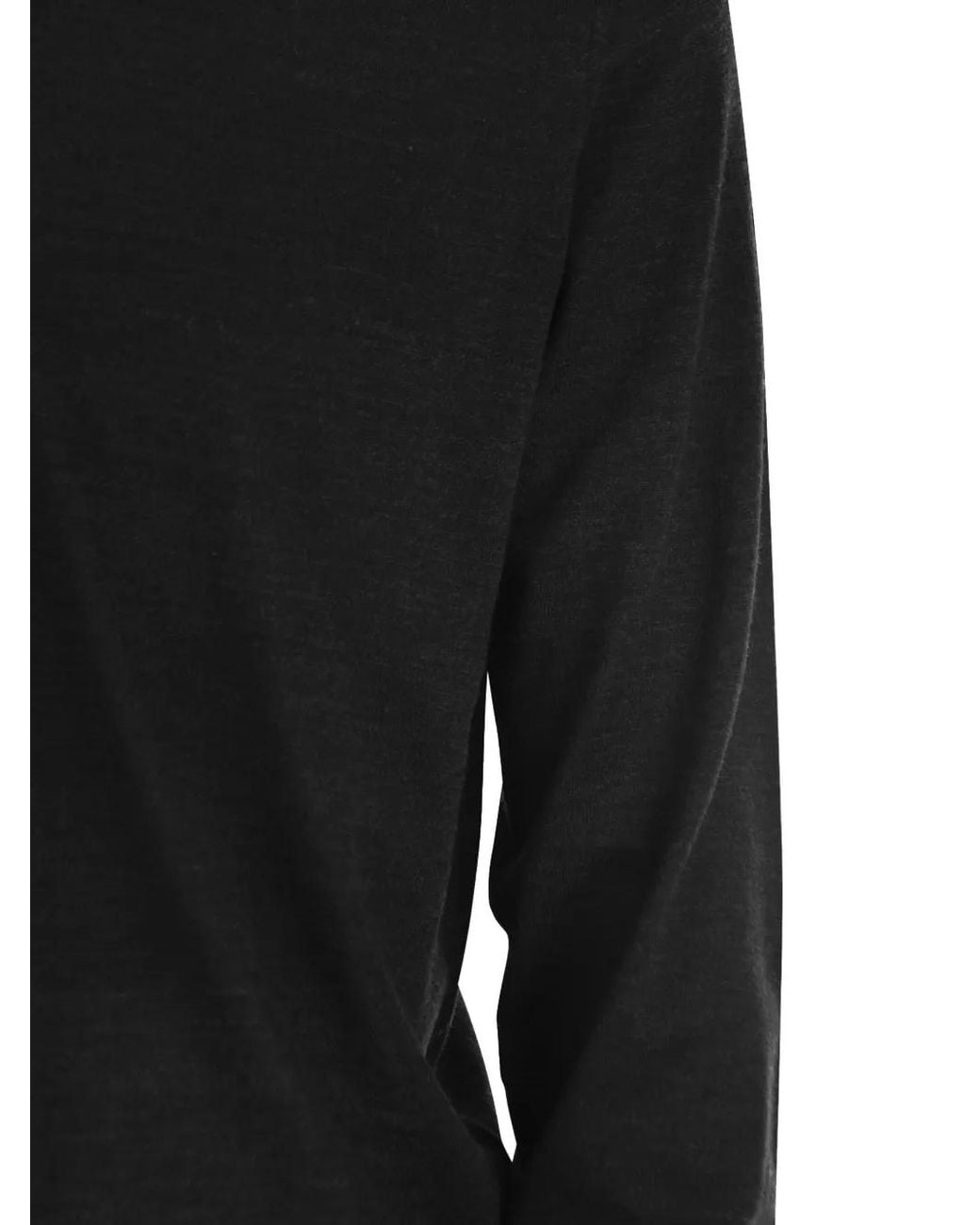 Fedeli Black Zip-Up Wool Cardigan for men